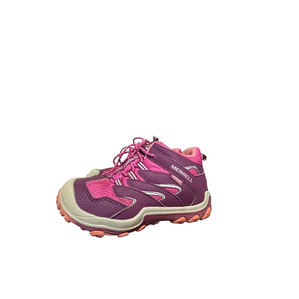 Merrell Big Kid's Girls Chameleon 7 Access Mid Waterproof Boot Size 3.5 M Pink